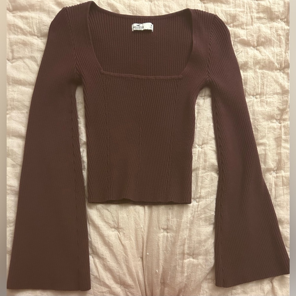 Hollister Woman’s Burgundy Cozy Square-Neck Sweater